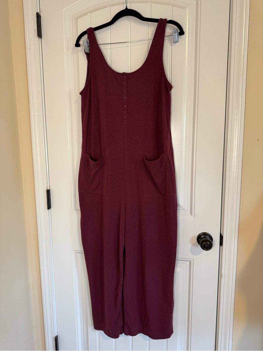 Soma Sleeveless Pocket Jumpsuit in Burgundy